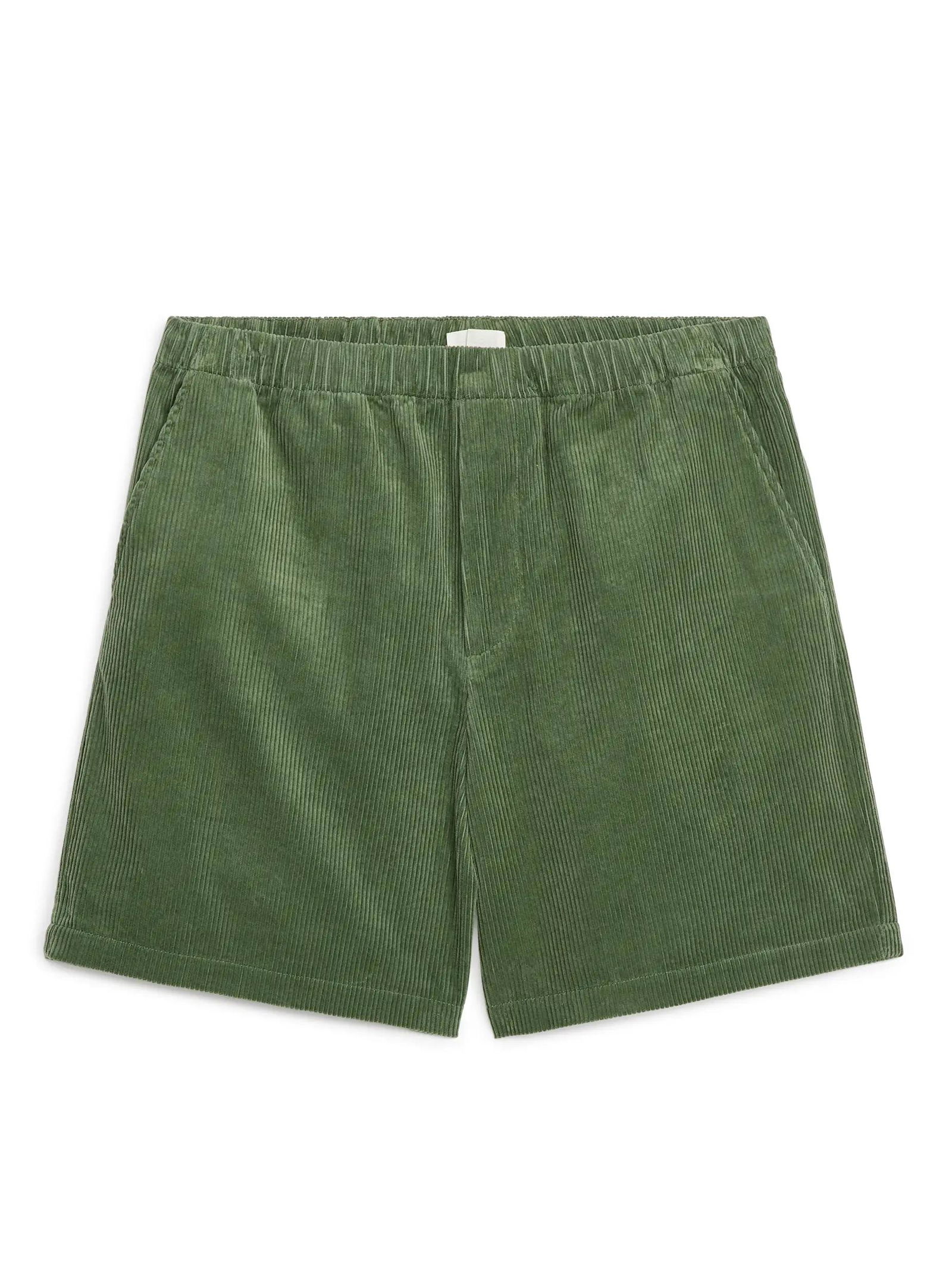 ARKET Corduroy Shorts in Dusty Green | endource