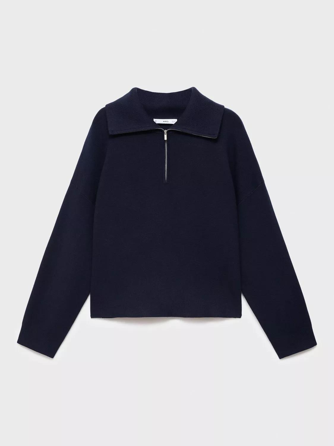 MANGO Latas Zip Neck Jumper | endource