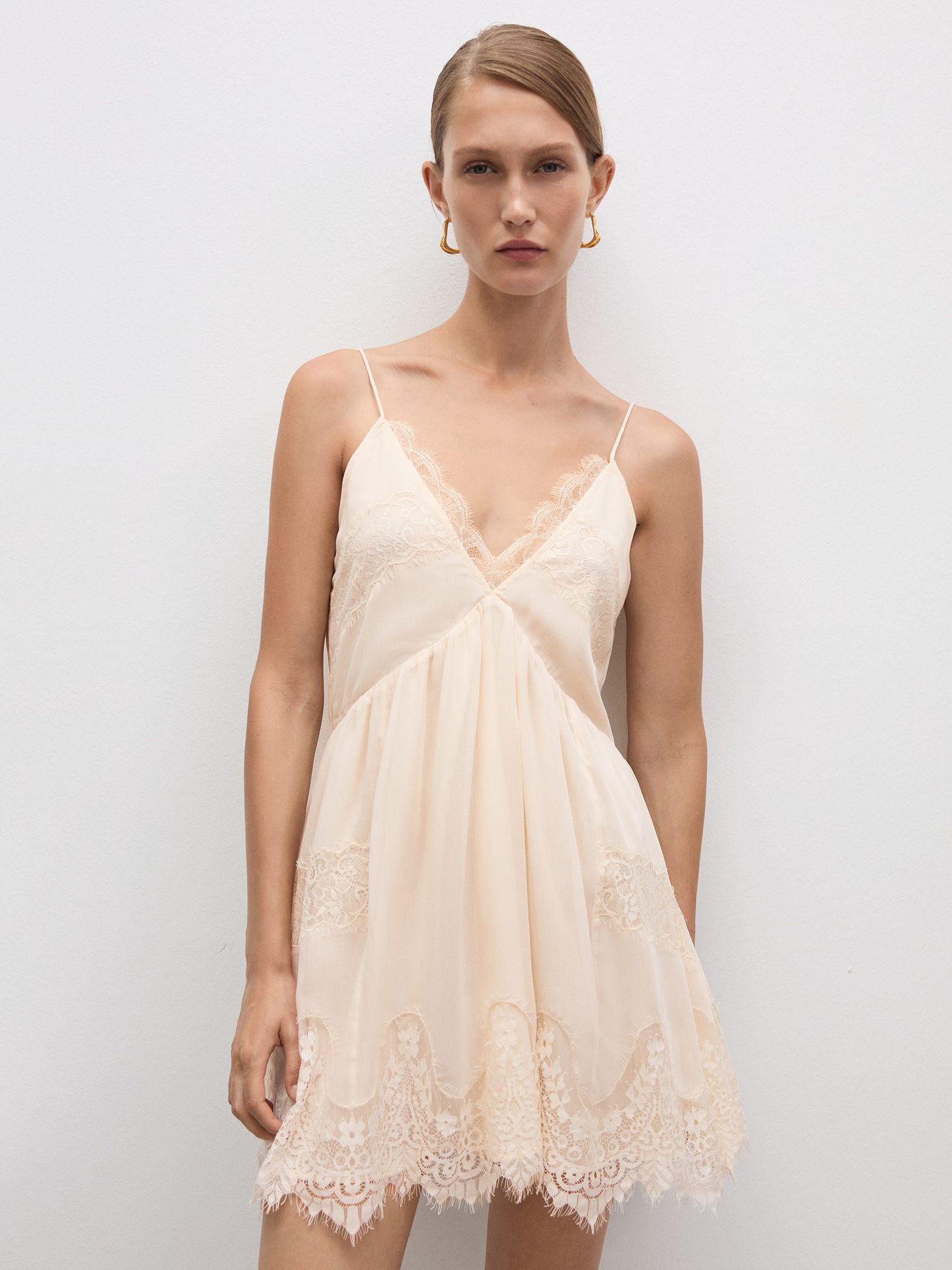 MANGO Kate Lace Mini Dress | endource
