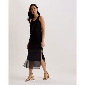 TED BAKER Jacyke Knit Bodice Midi Dress With Tiered Skirt | endource