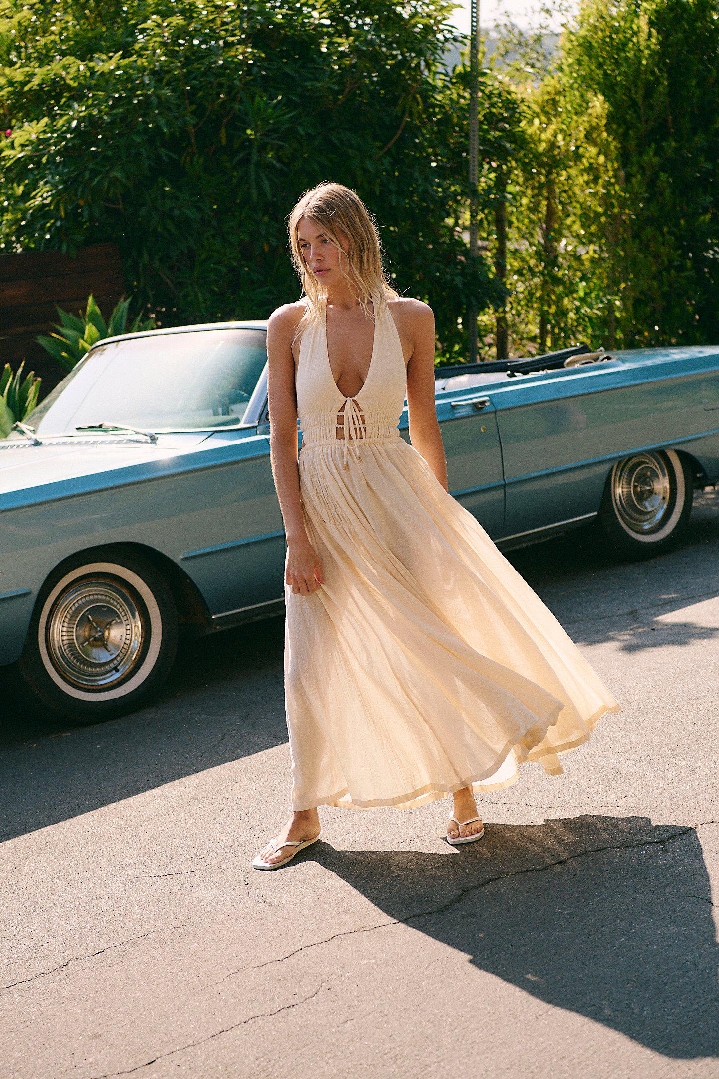 free people angel eyes maxi dress MoreeWithMo on LTK