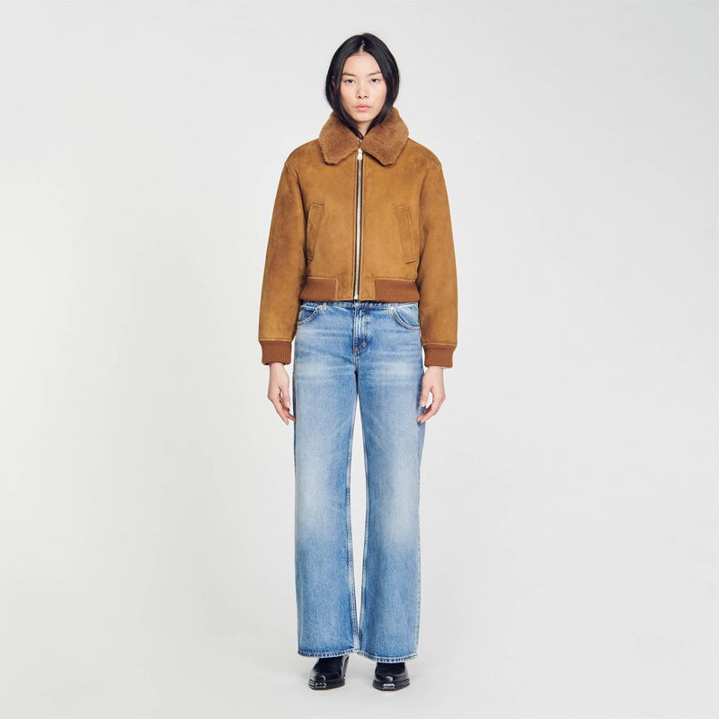SANDRO Shearling Bomber | endource