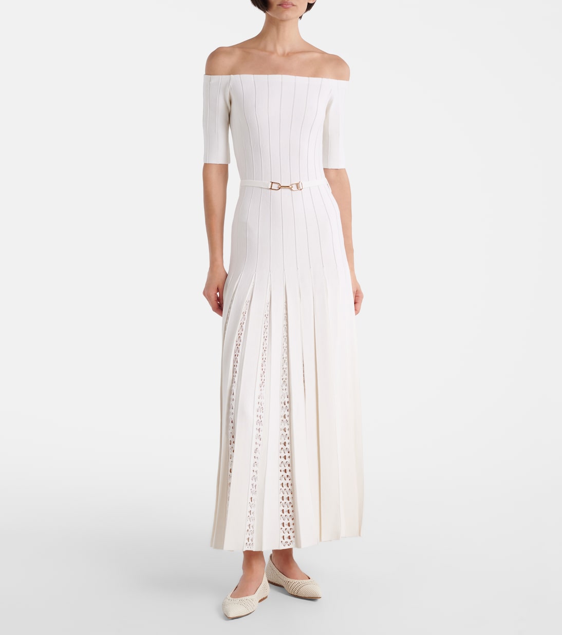 knee length dresses for ladies Amor Knit Midi Dress in Dark Navy Cashmere Silk – Gabriela Hearst