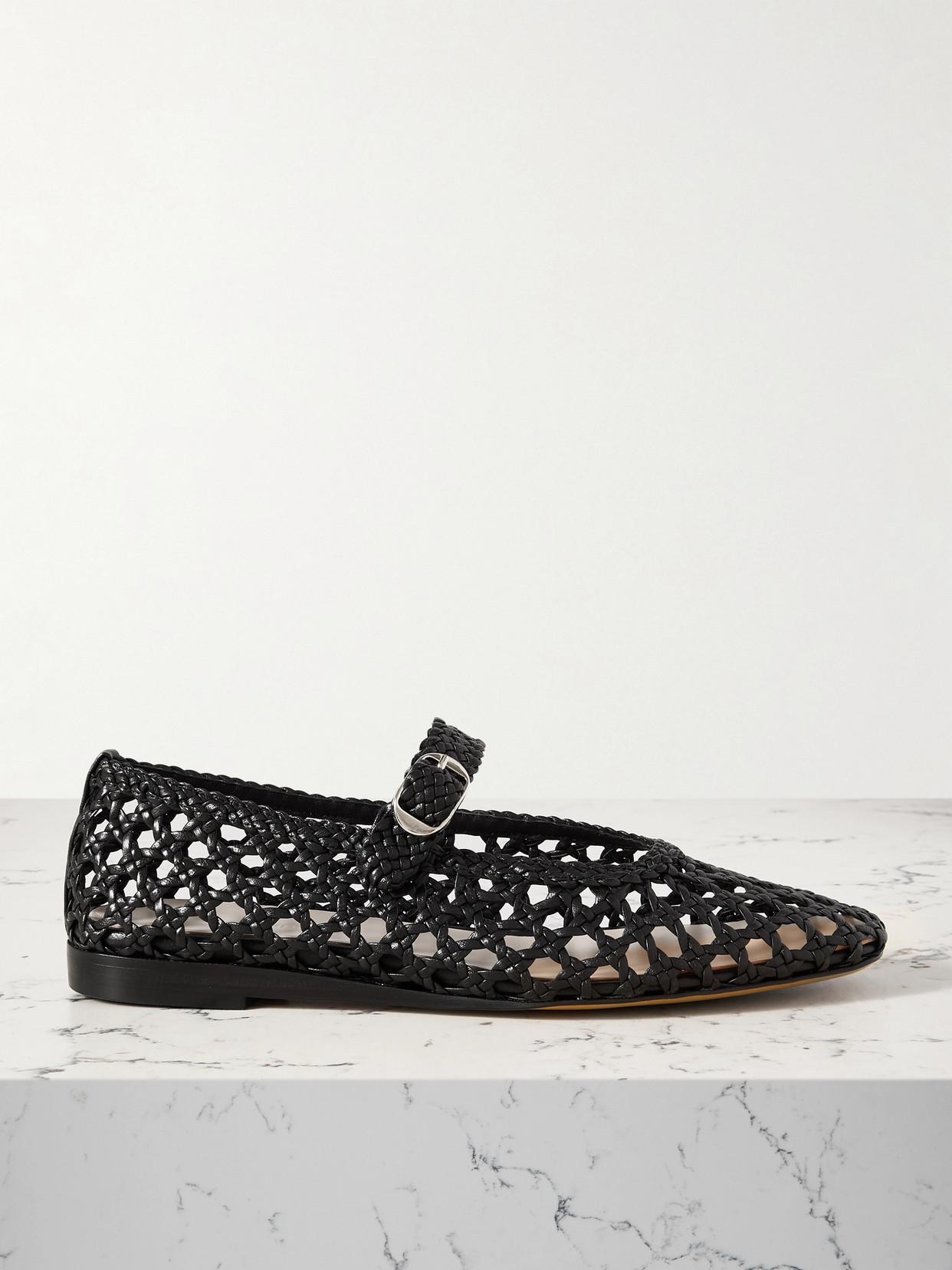 LE MONDE BERYL Woven Leather Mary Jane Ballet Flats | endource