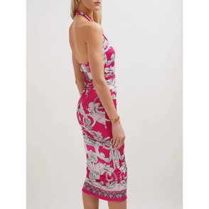 VERSACE Red Strapless Leather Belted Dress- Female- - Party Dresses- Red-  S- Dresses | endource