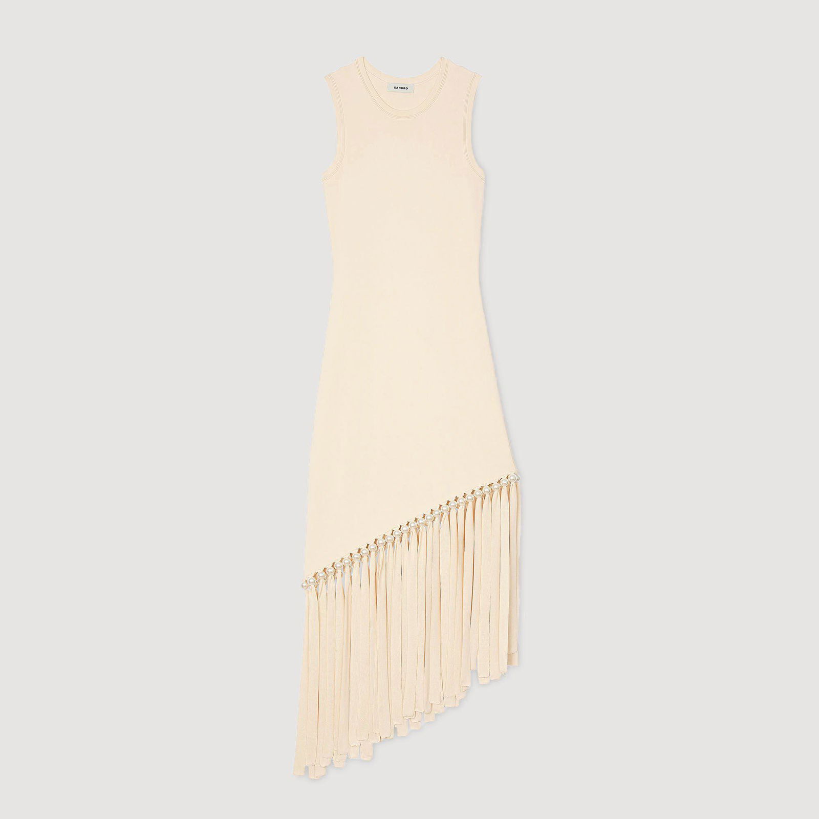 callie sheer midi knit dress Kylie Mesh Midi Dress – SEROYA main image 0