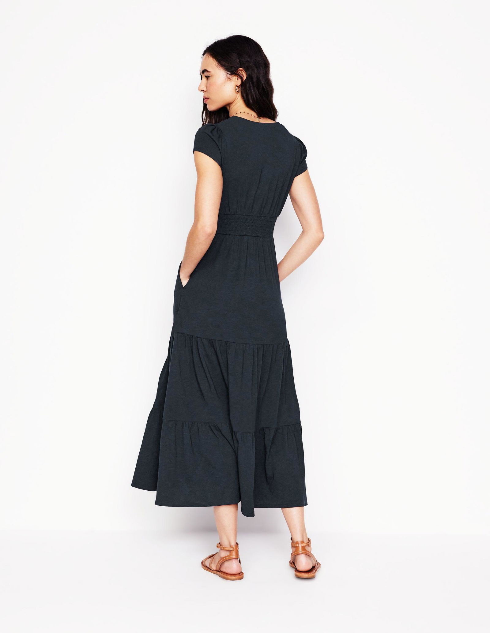 eloise tiered jersey dress Boden Eloise Tiered Jersey Dressfoxglove Purple Women