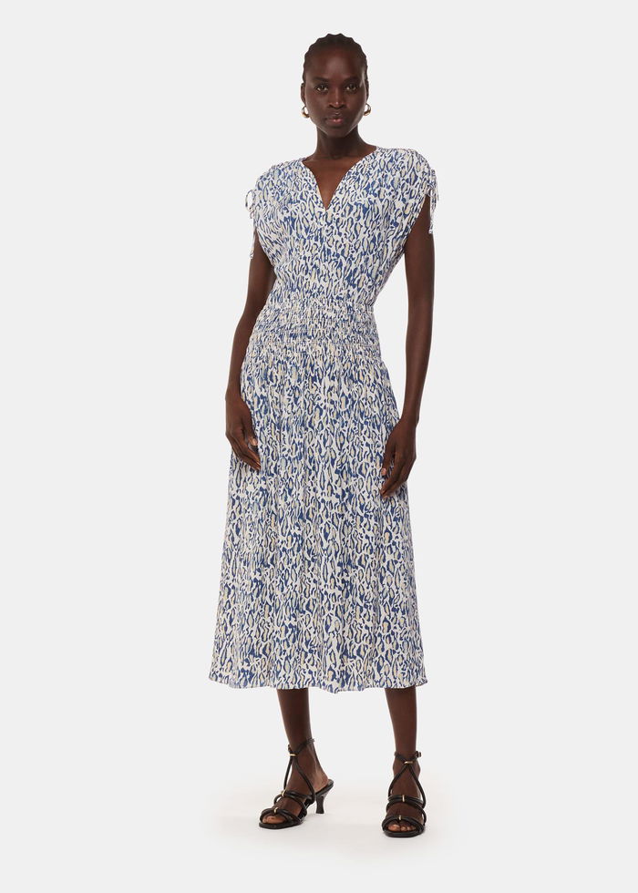 WHISTLES Flaming Leopard Print Dress | endource