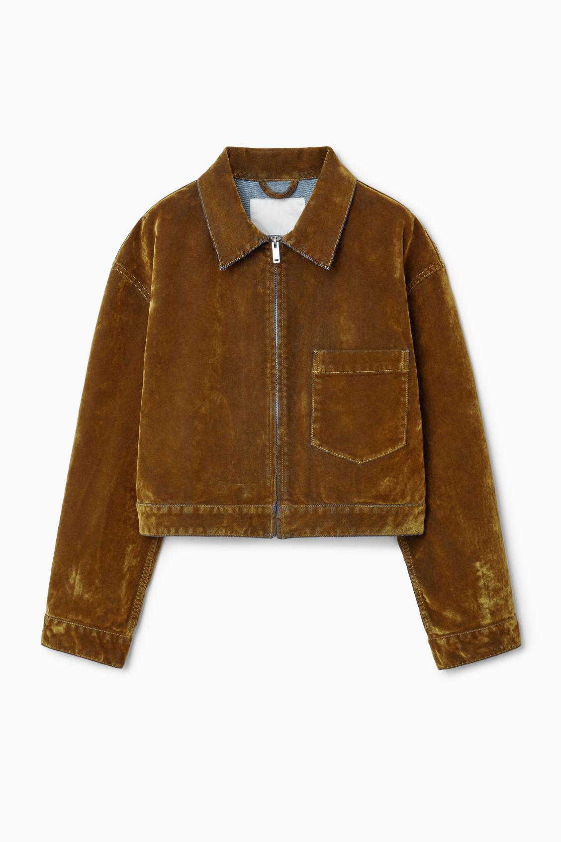RISEN Oversized Cargo Pocket Denim Jacket with Cuffed Sleeves main image 1