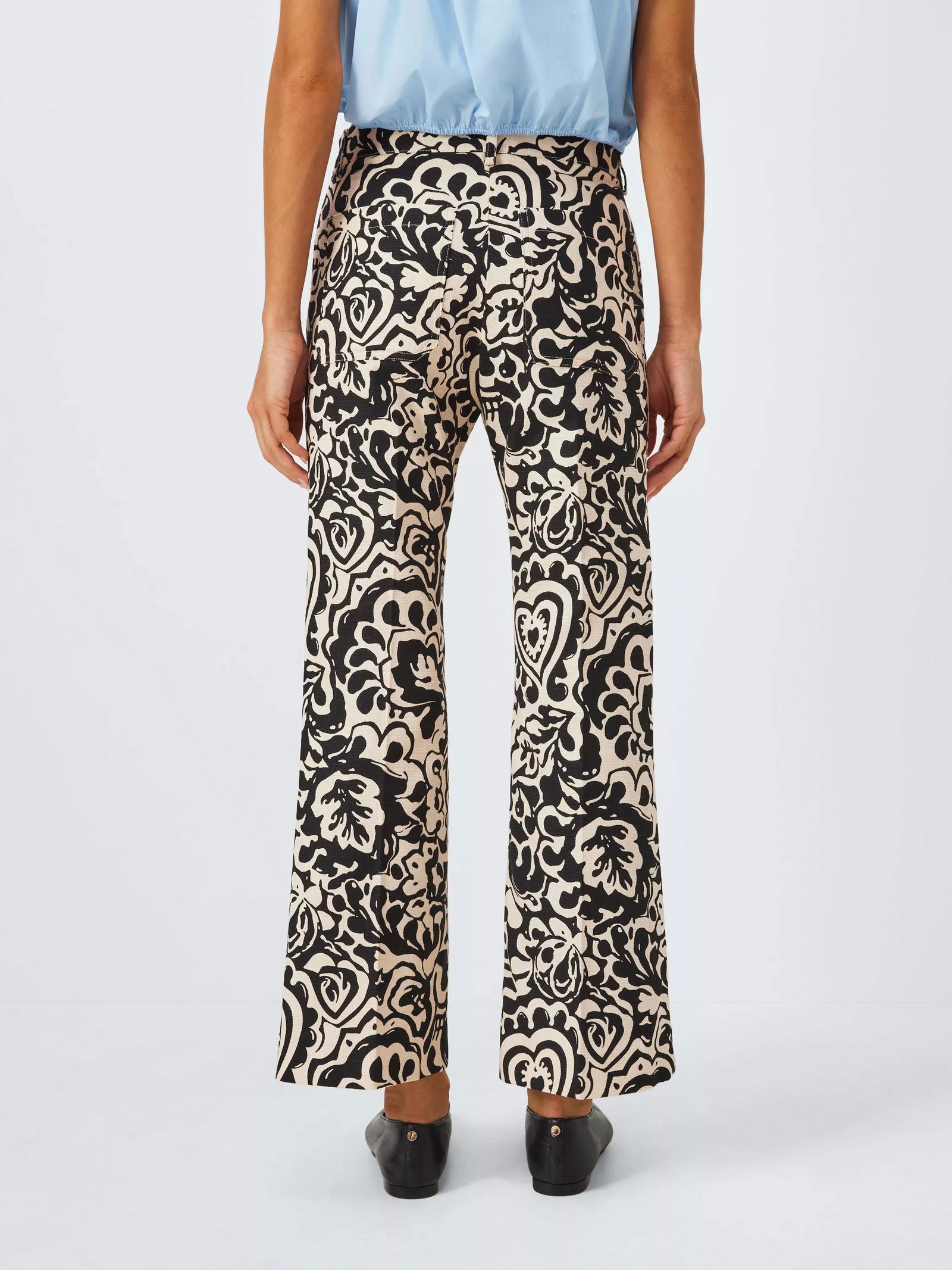 WEEKEND MAX MARA Weekend MaxMara Cadmio Floral Trousers, Black  display picture 1