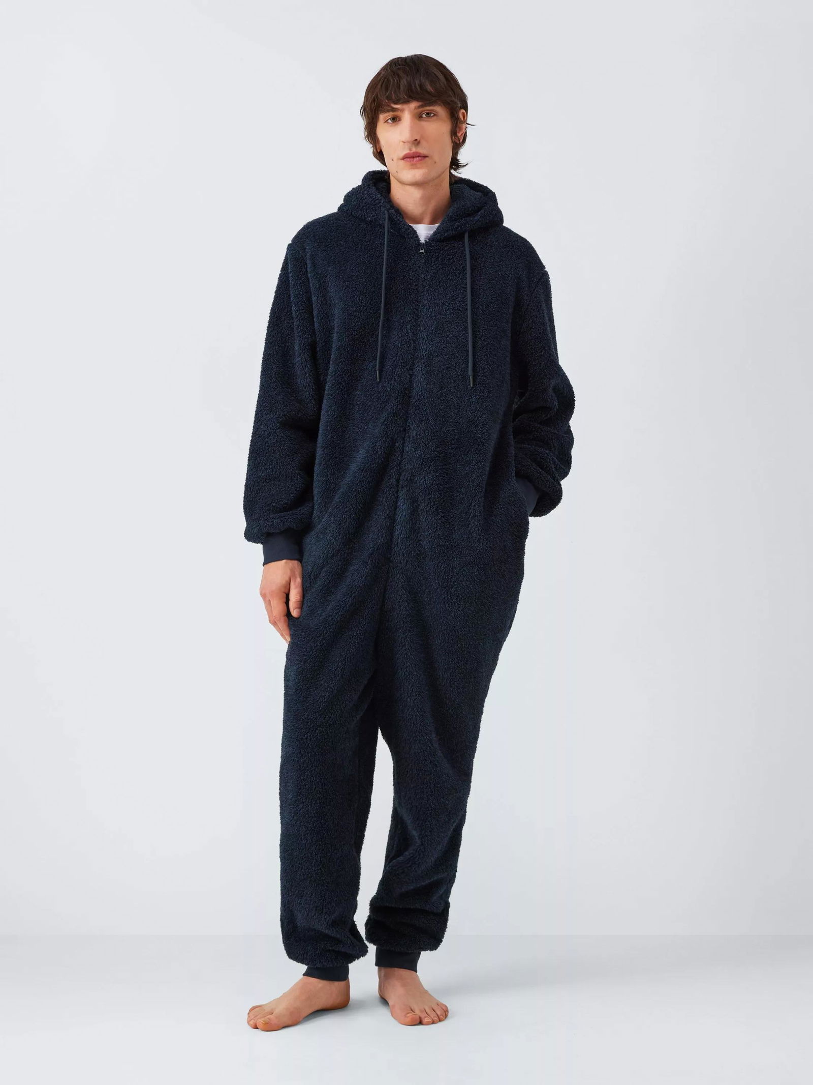 JOHN LEWIS Hooded Zip Front Fleece Onesie | endource