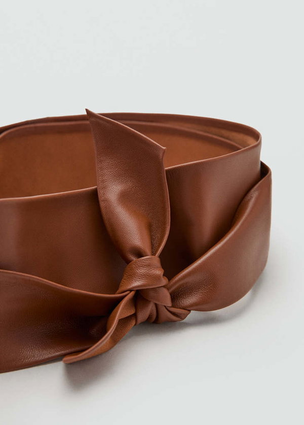 MANGO Leather Obi Belt | endource