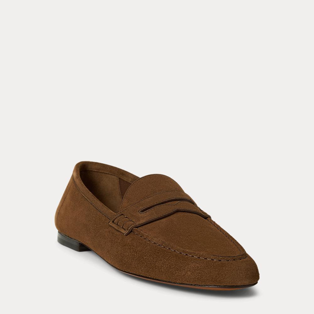 RALPH LAUREN PURPLE LABEL Collins Suede Penny Loafer | endource display picture 1