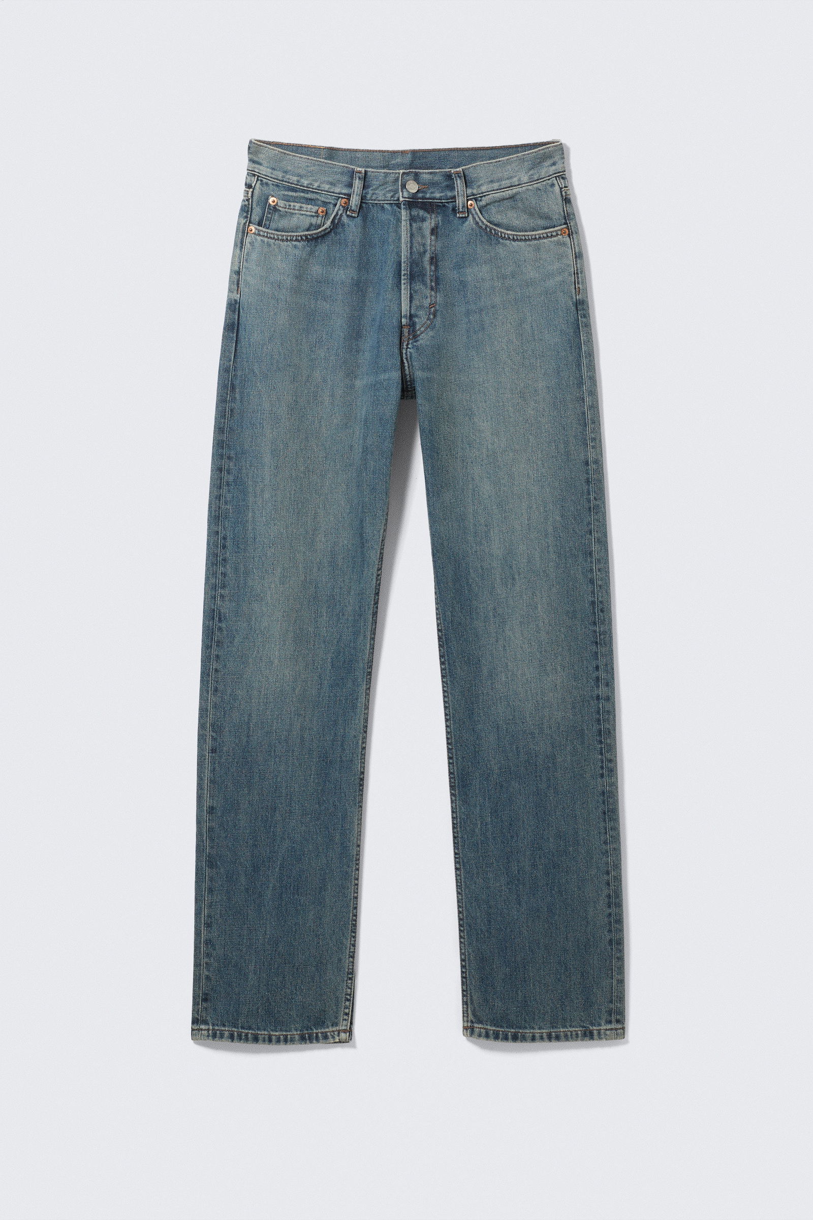 WEEKDAY Space Mid Rise Relaxed Straight Jeans | endource