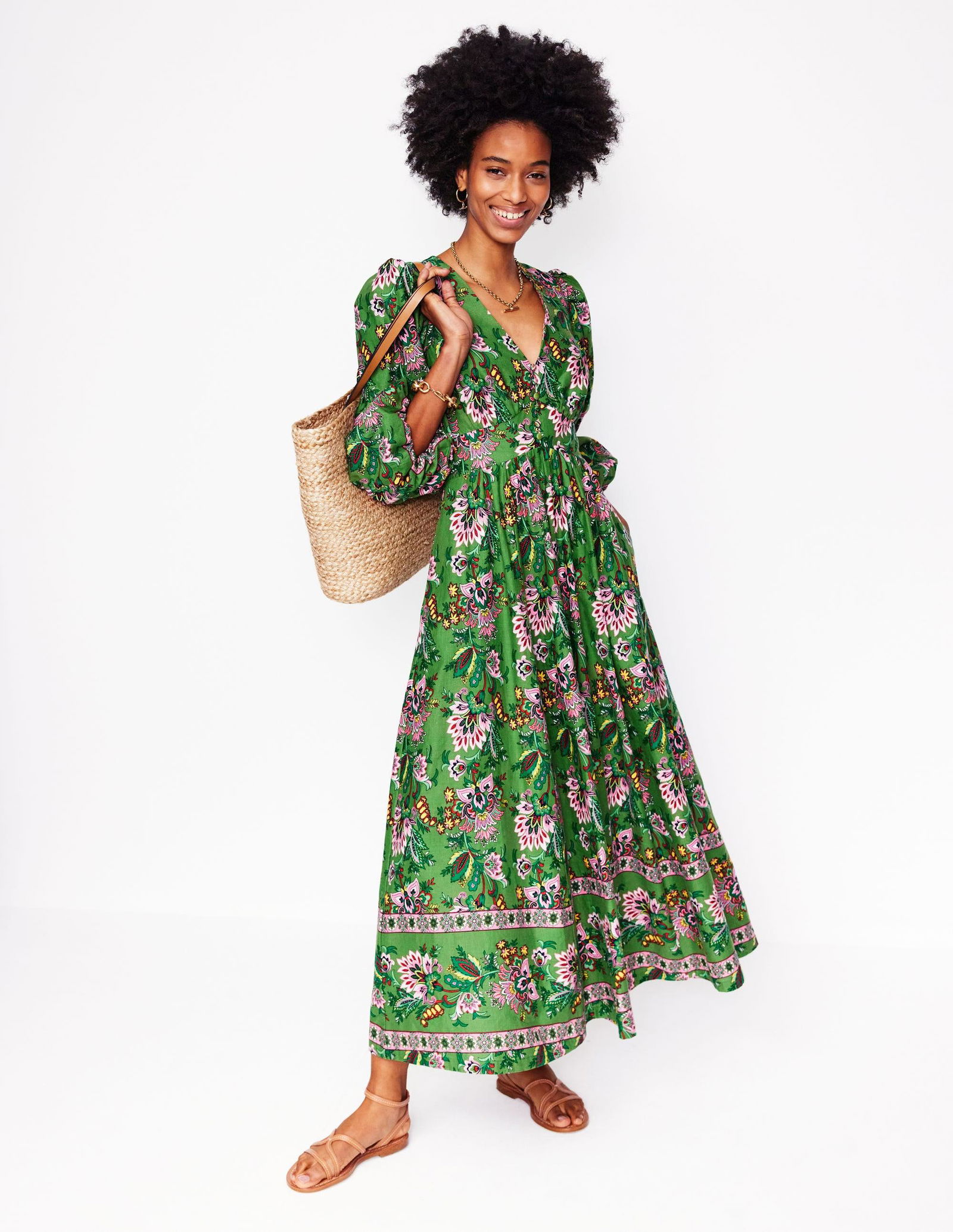 BODEN Lola Blouson Maxi Dress | endource
