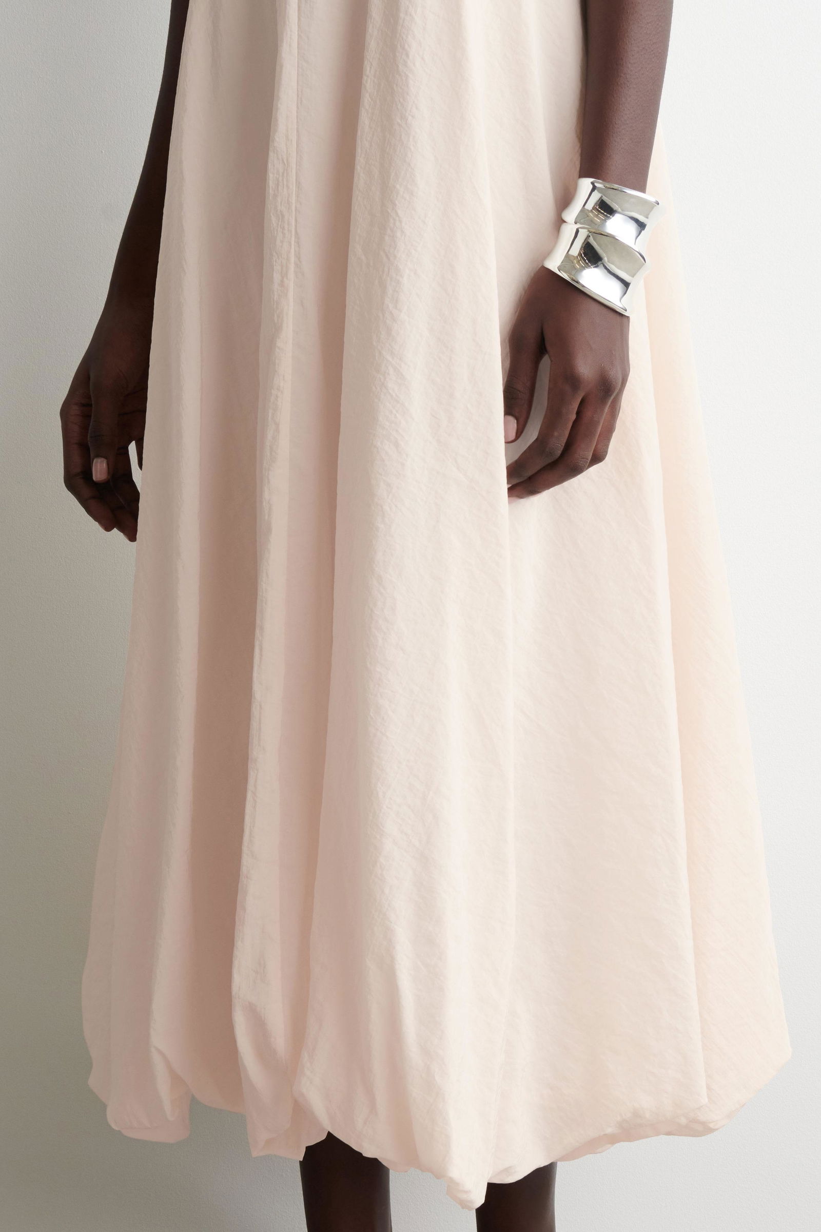 cos sleeveless bubble hem midi dress COS Women's Bubble-Hem Midi Dress in White
