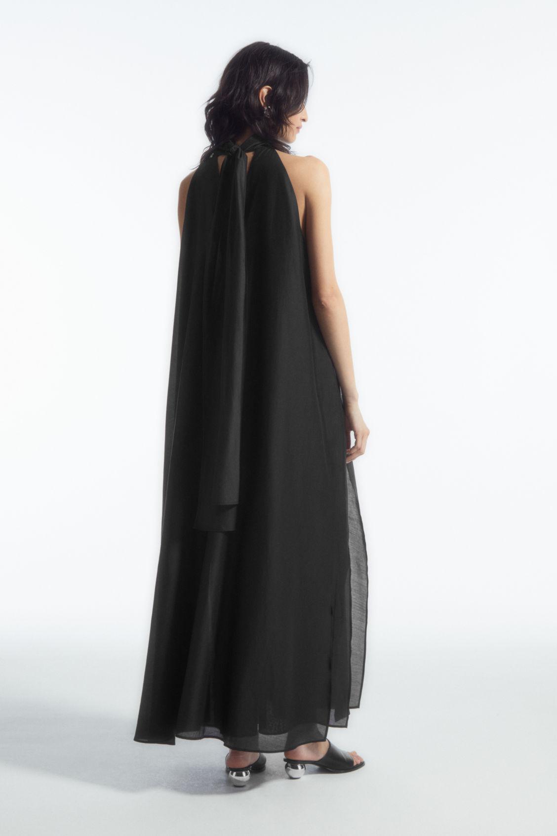 COS Halterneck A-Line Maxi Dress
