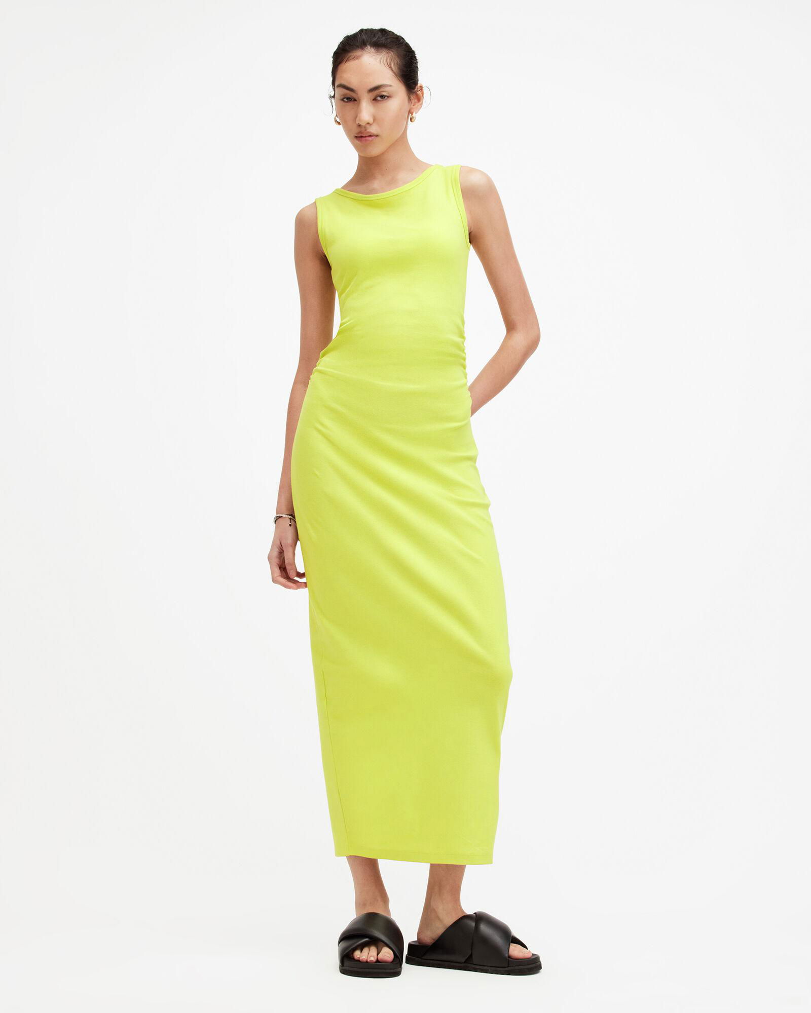 ALLSAINTS Katarina Boat Neck Slim Fit Maxi Dress in Zest Lime Green ...