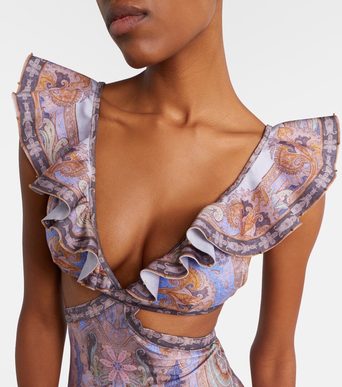 como cut out dress ZIMMERMANN Cutout Printed Swimsuit It feels comfy and GLS GL3782 Long Formal thigh high split prom dress Fitted bodice Mens Shoe Sizes:47.5