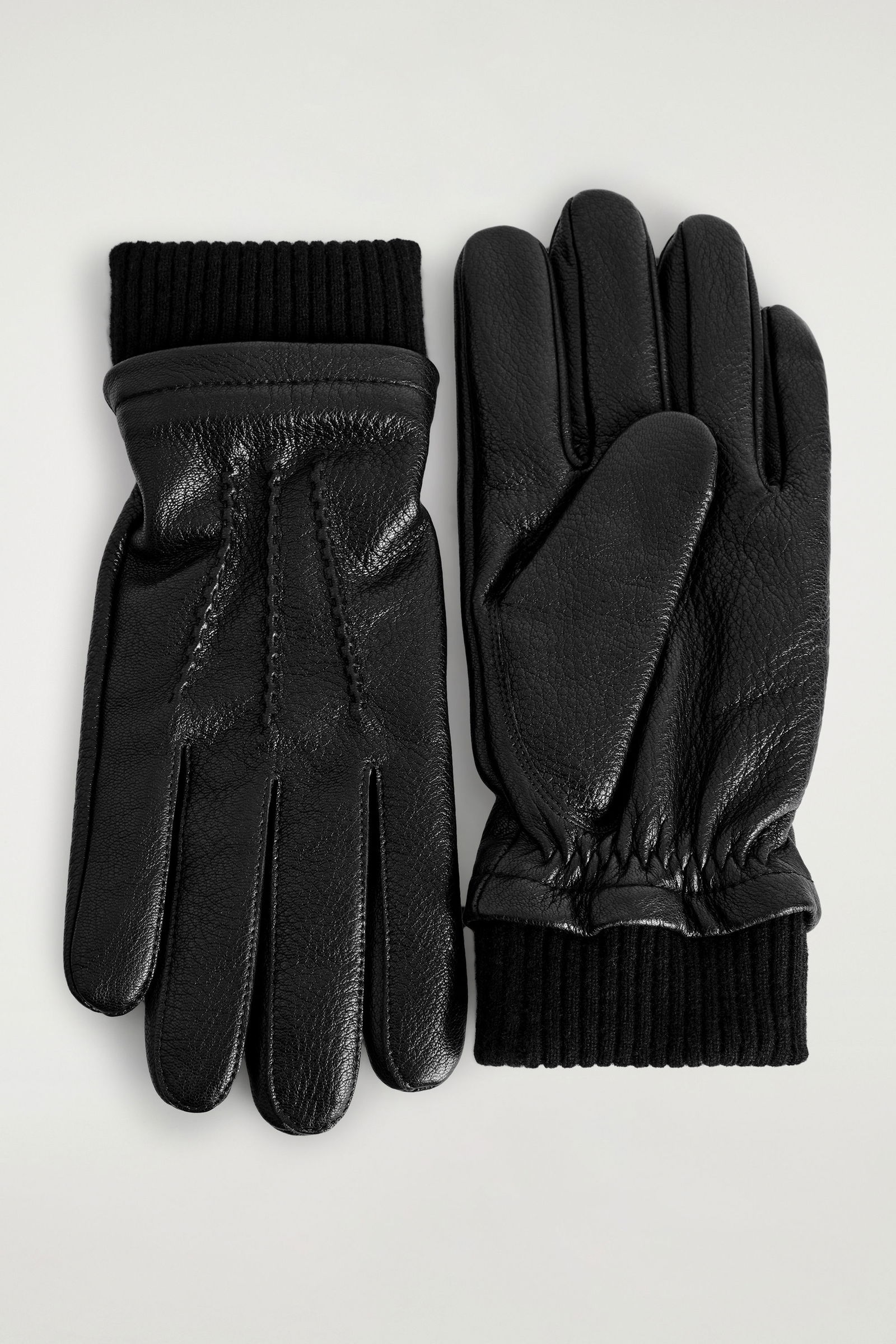 Cos Mittens COS Cashmere-Lined Leather Gloves | endource