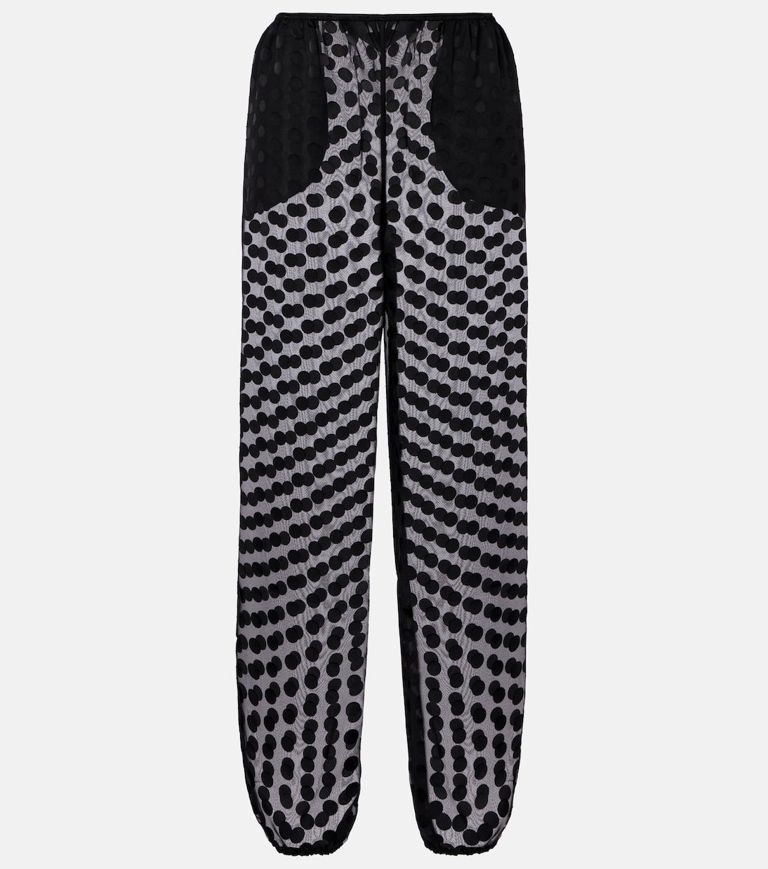 THE FRANKIE SHOP Orissa Polka-dot Sheer Wide-leg Pants | endource