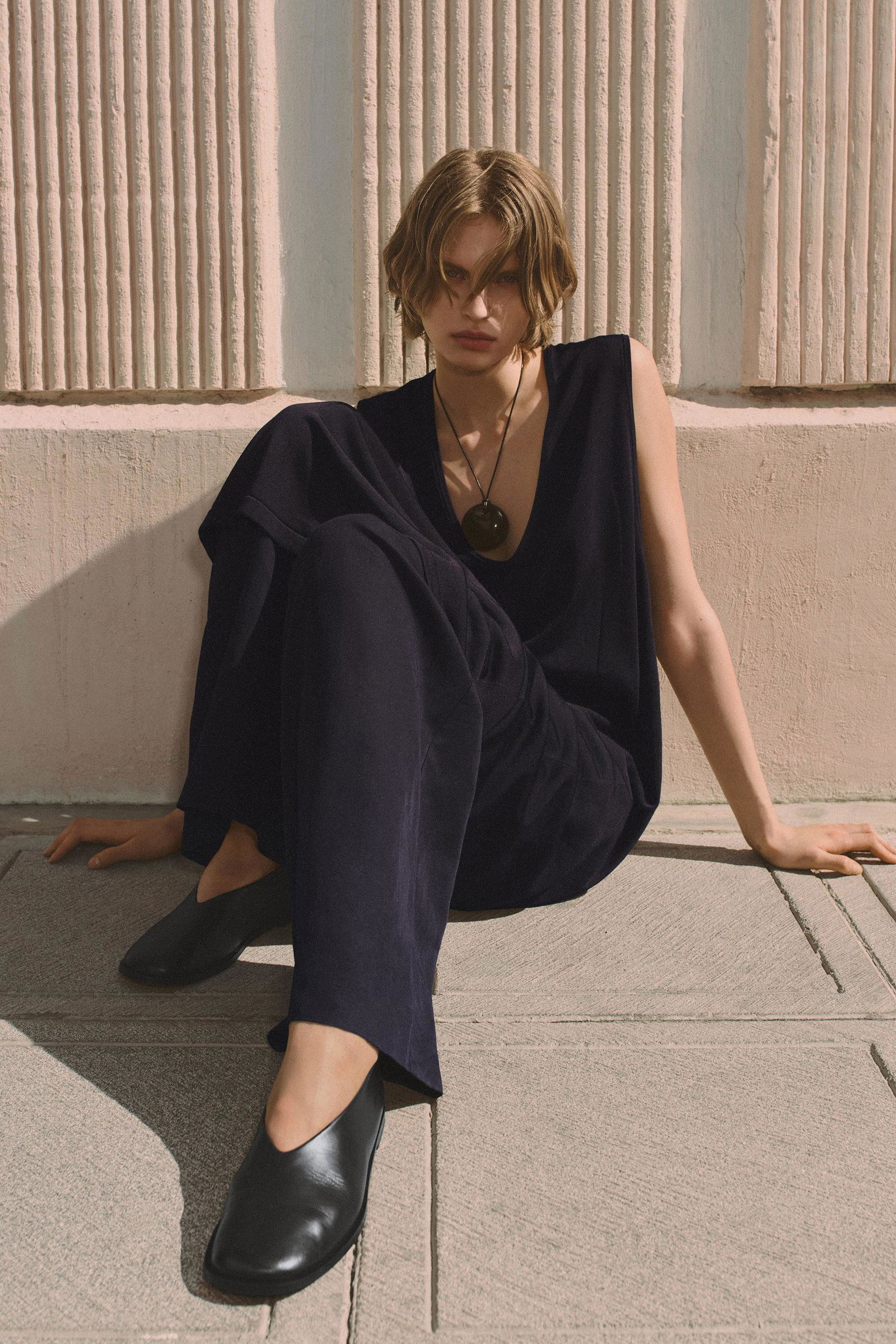 knitted cotton midi dress cos COS Knitted Cotton Midi Dress