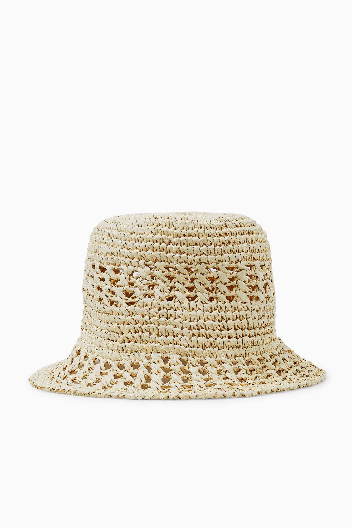 Cos Crocheted Straw Bucket Hat cos-crocheted-straw-bucket-hat  main image 2