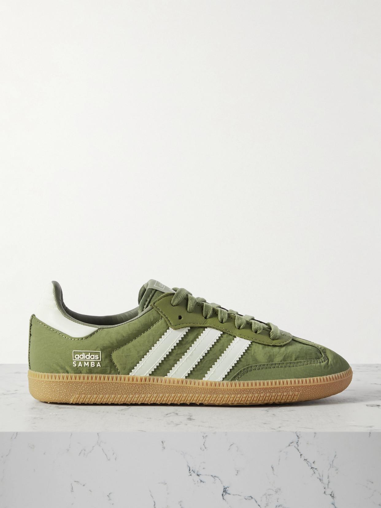ADIDAS ORIGINALS Samba OG Leather-Trimmed Shell Sneakers | endource