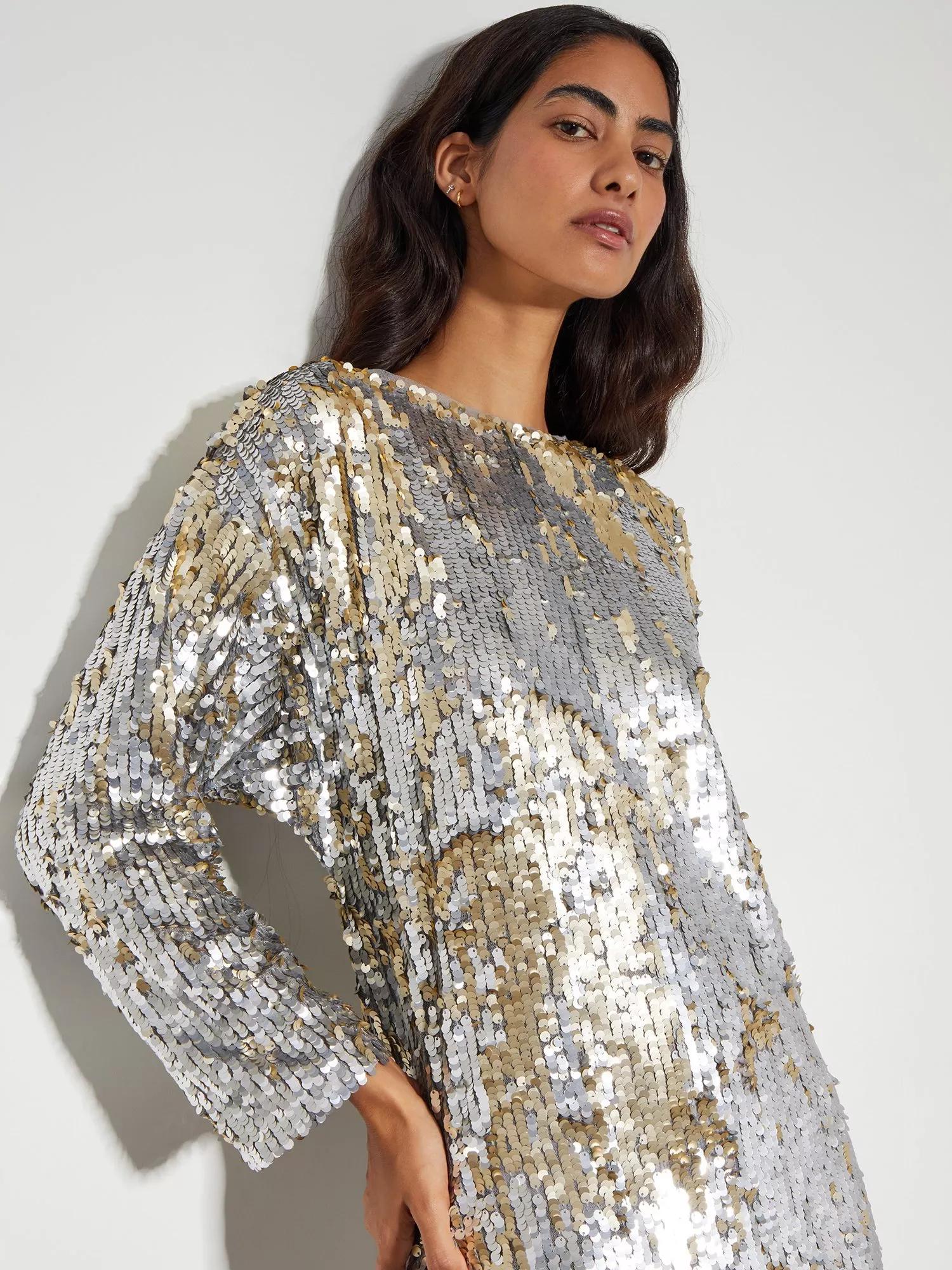 monsoon gold sequin dress Marie x-subcategory:GOWNS