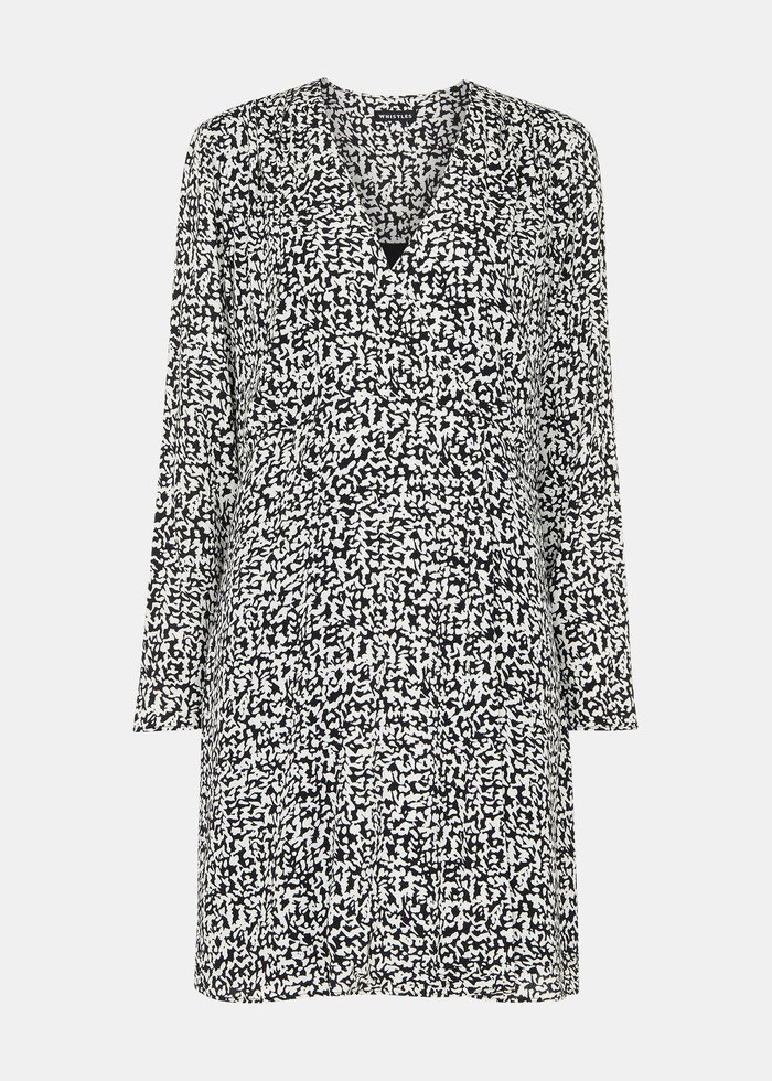 WHISTLES Scribble Print Flippy Dress | endource