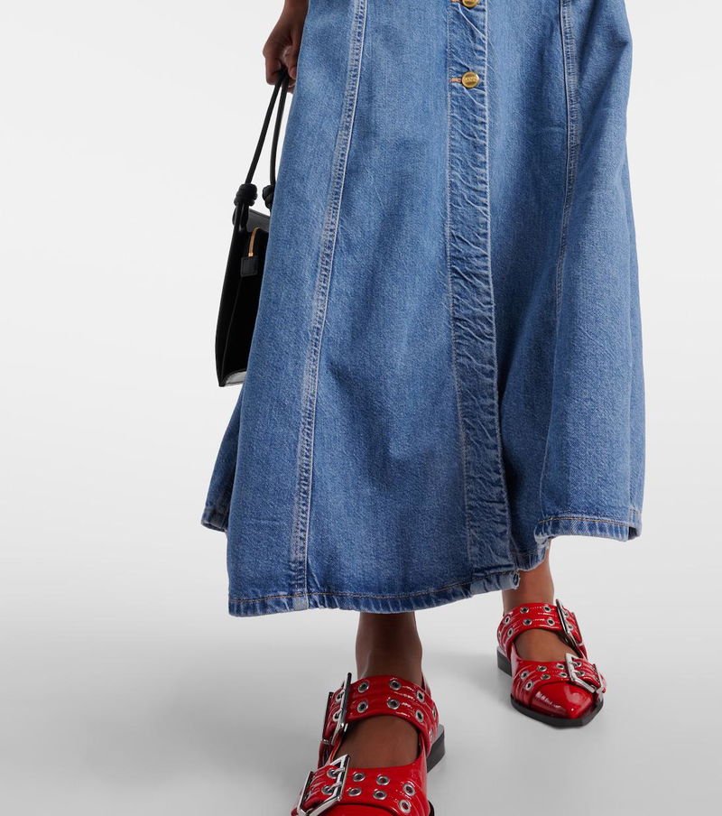 GANNI Denim Maxi Dress | endource