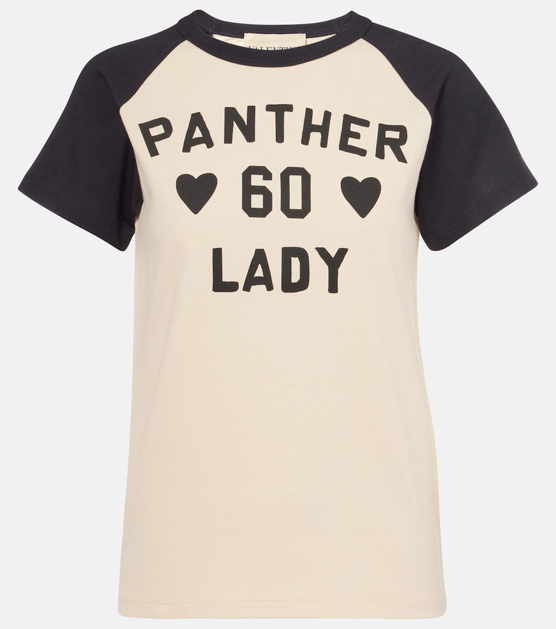 Valentino panther graphic t-shirt, beige and black print