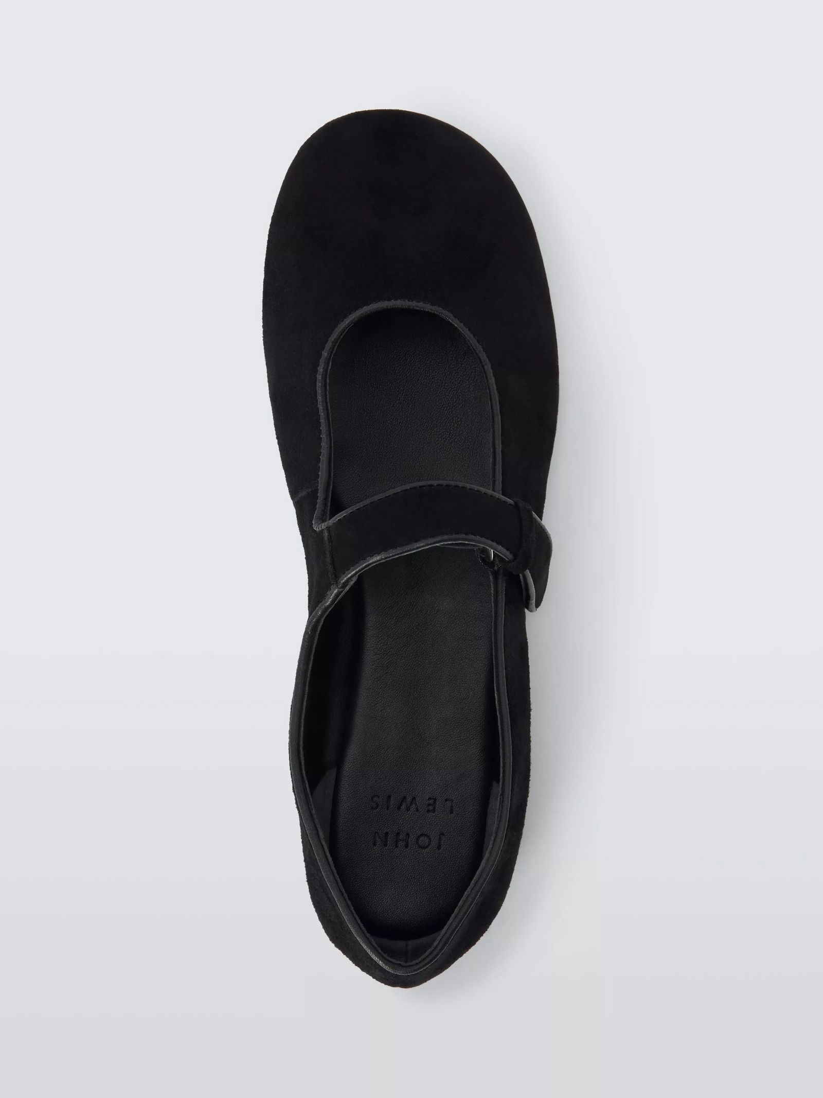 JOHN LEWIS Hamstead Mary Jane Suede Ballerina Pumps, Black | endource