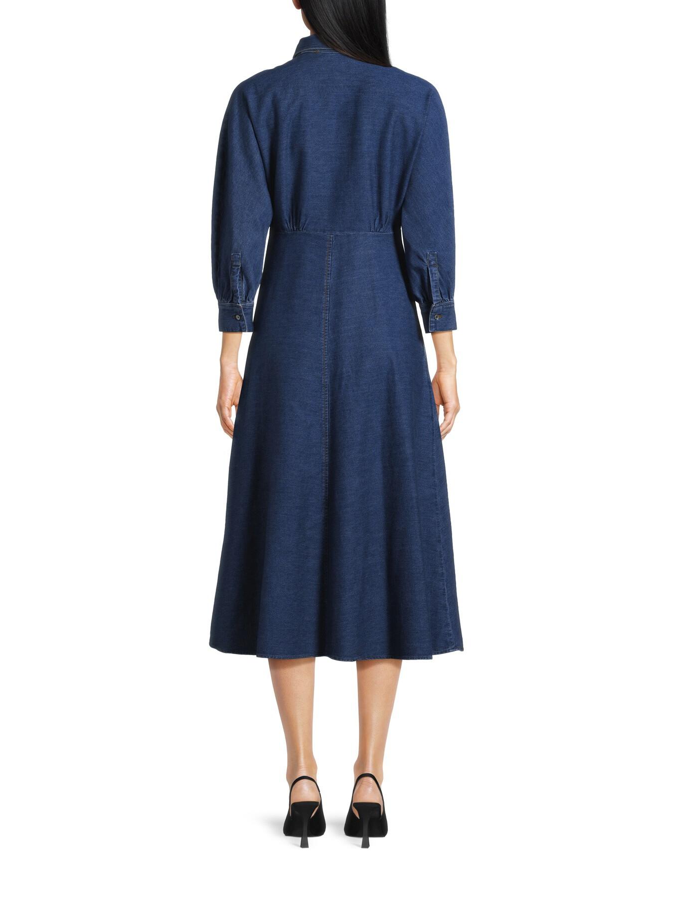 s max mara denim dress WEEKEND Shirt Ebay SHEIN SXY Puff Sleeve JAN2024IMMEDIATES up to the waist Variant:46