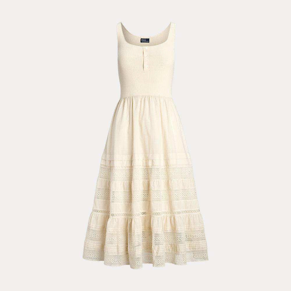 chinese dress ladies Wool Lace Polo Knit Dress