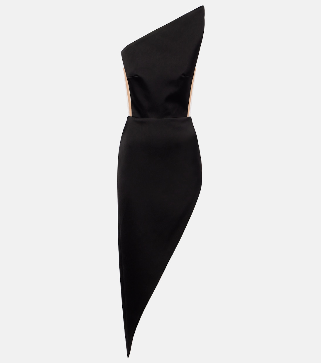 david koma scarf asymmetrical hem mini dress DAVID KOMA STRAPLESS FRINGE CADY MINI DRESS  TheLuxeLend