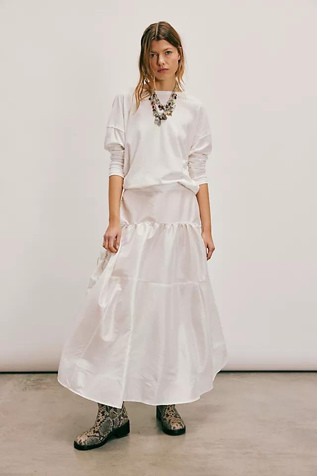 FREE PEOPLE Emery Drop-Waist Midi Skirt