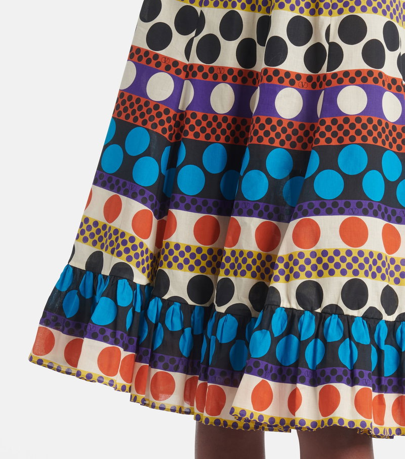Valentino polka-dot tiered skirt