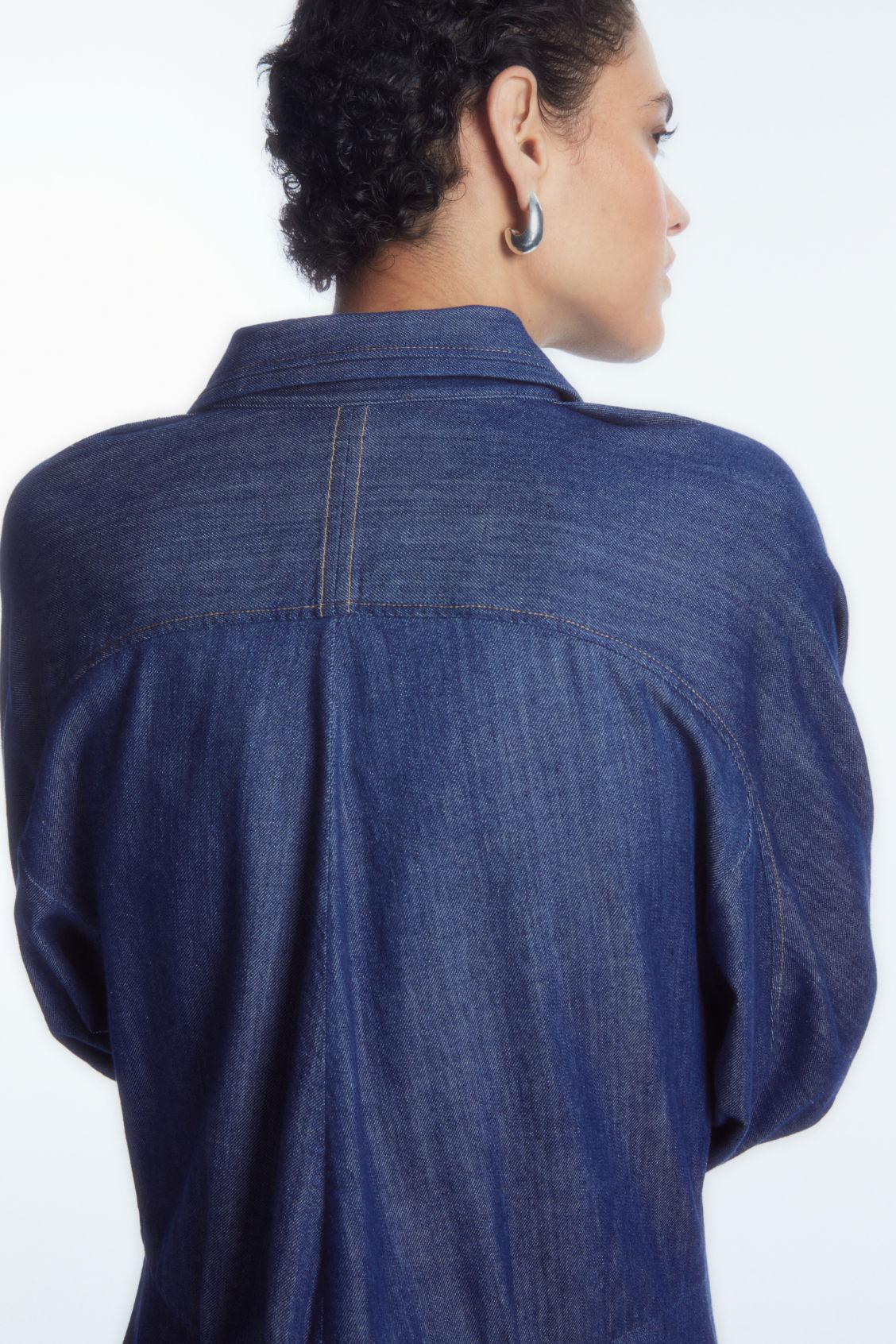 COS Rounded Denim Shirt Dress | endource