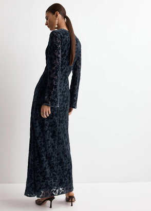 fitted lace wedding dress Black Tie Front Maxi Dress – Mint Velvet main image 0