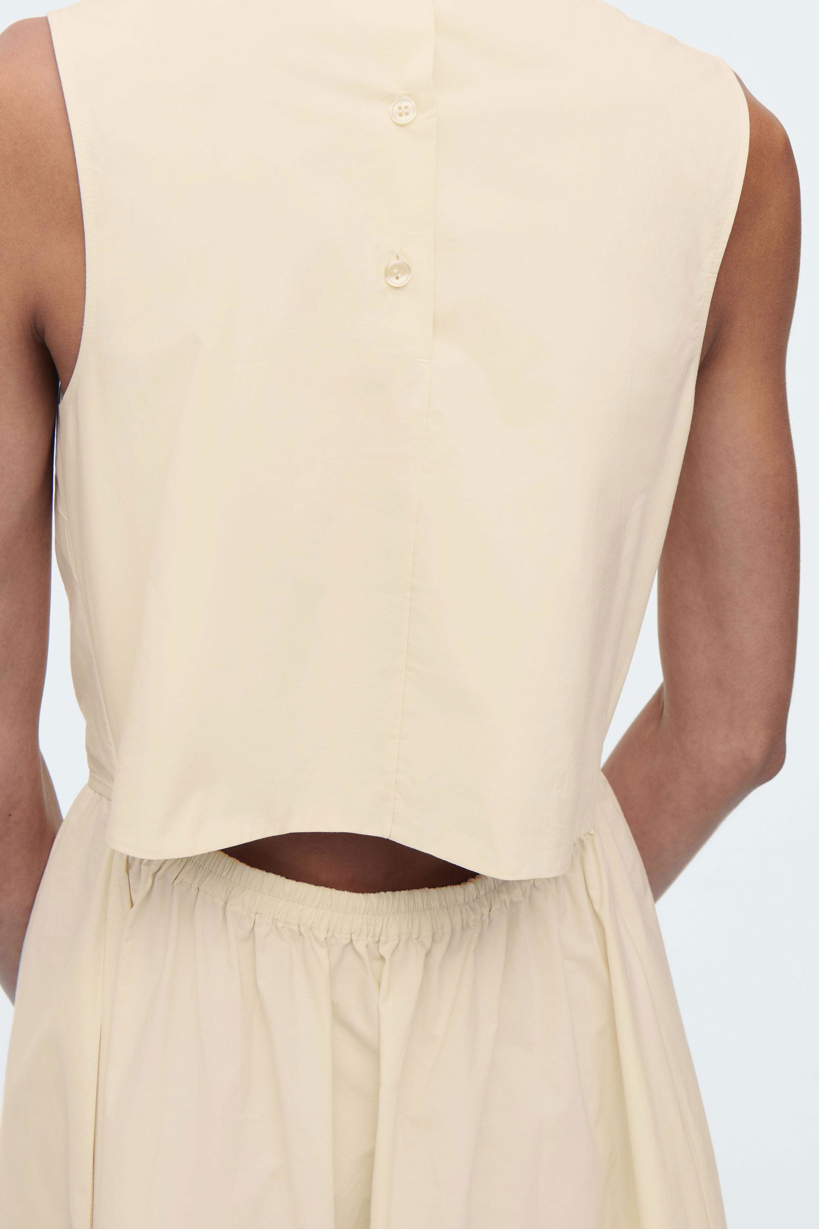 cos open back cotton midi dress COS Open-Back Cotton Midi Dress