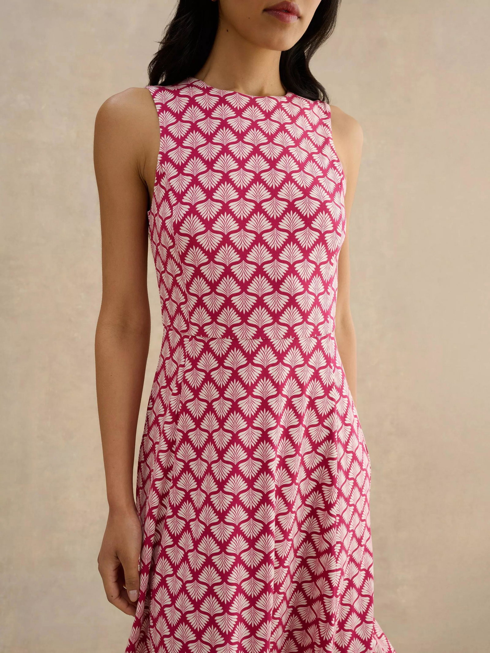 hobbs jersey dresses Hobbs Bayview Jersey Dress Pink Multi Size 4