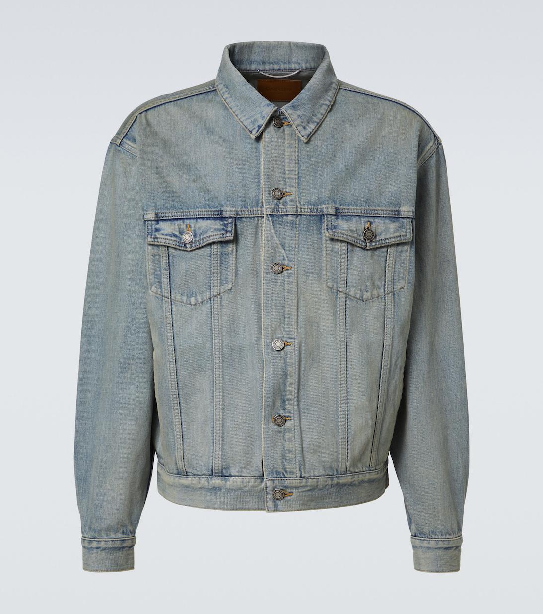 SAINT LAURENT cotton Vintage processing Denim Jacket G-jeans 377890 Indigo blue XS