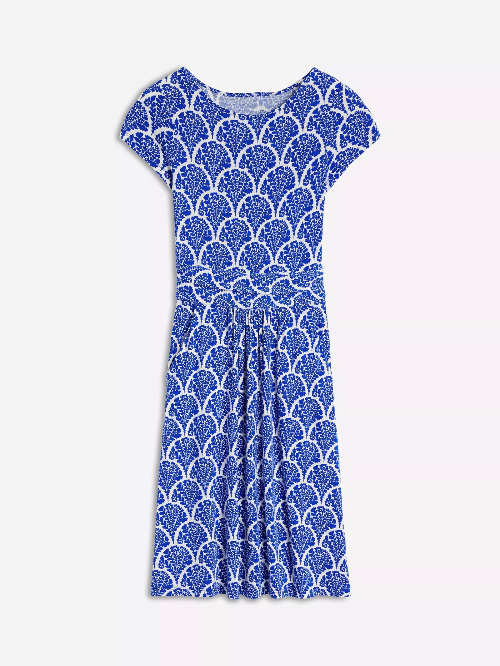 boden amelie print jersey dress Boden Amelie Print Jersey Dress In Green Tambourine, Shells