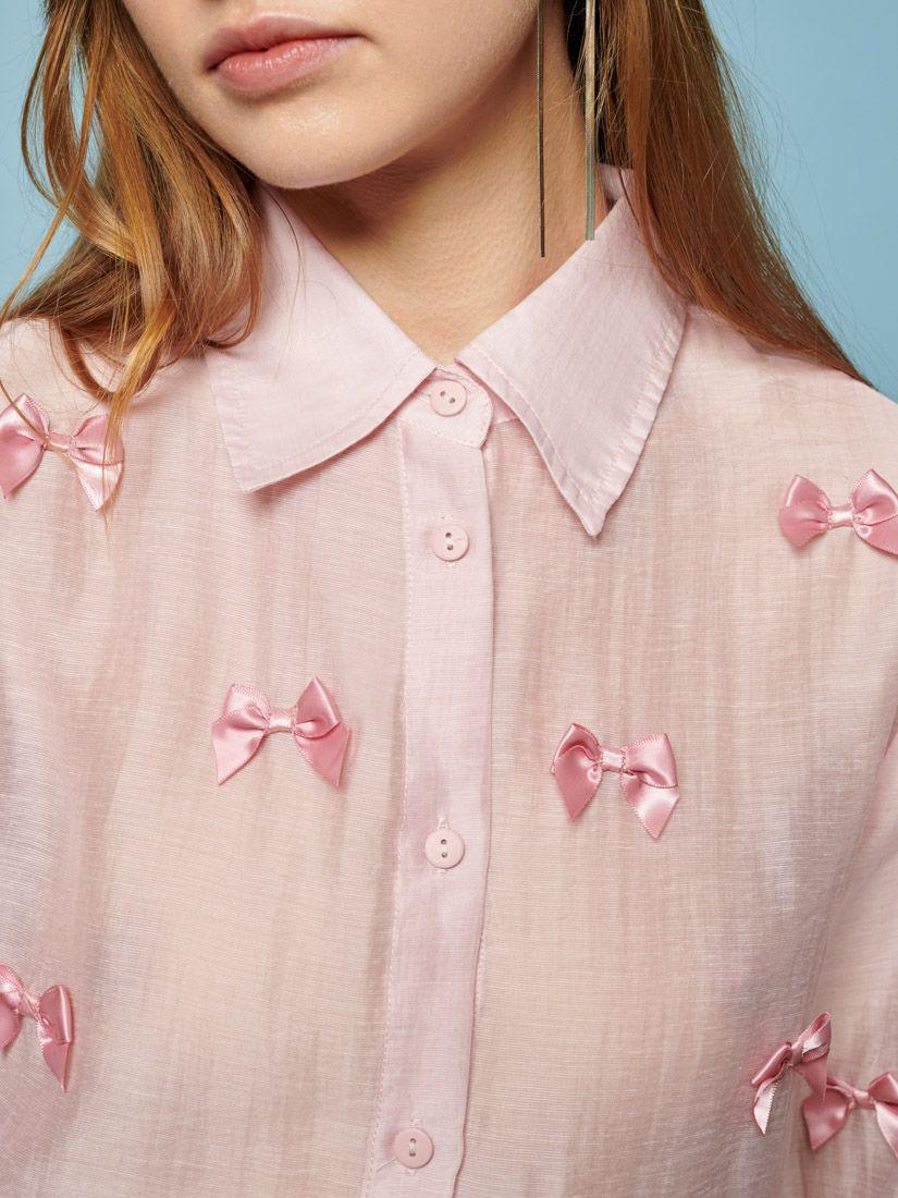 SISTER JANE Bertie Bow Linen Blend Shirt | endource