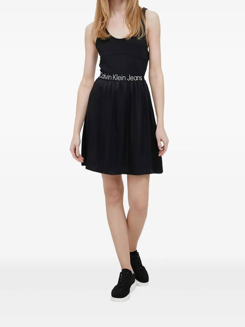 princess polly baby blue dress CALVIN KLEIN Logo-Trim Mini Dress