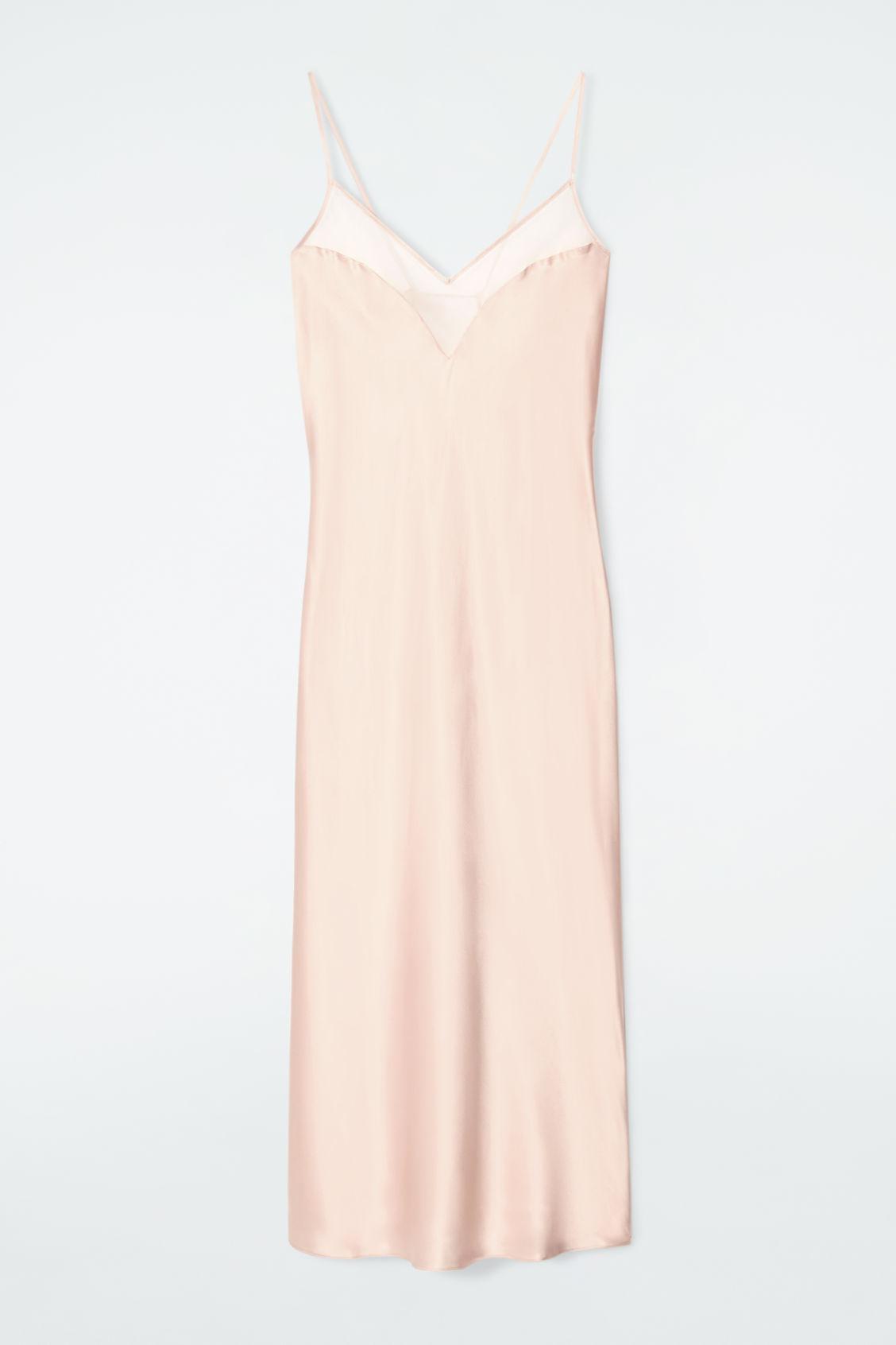 Sheer Silk Chiffon Layered Slip Dress