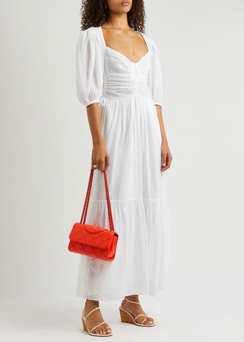 white christmas dresses Yin Cotton Ruffle Dress by Isabel Marant Etoile- La Garçonne main image 1