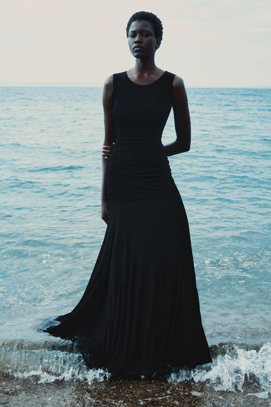 cos ruched dress COS Ruched Maxi Dress