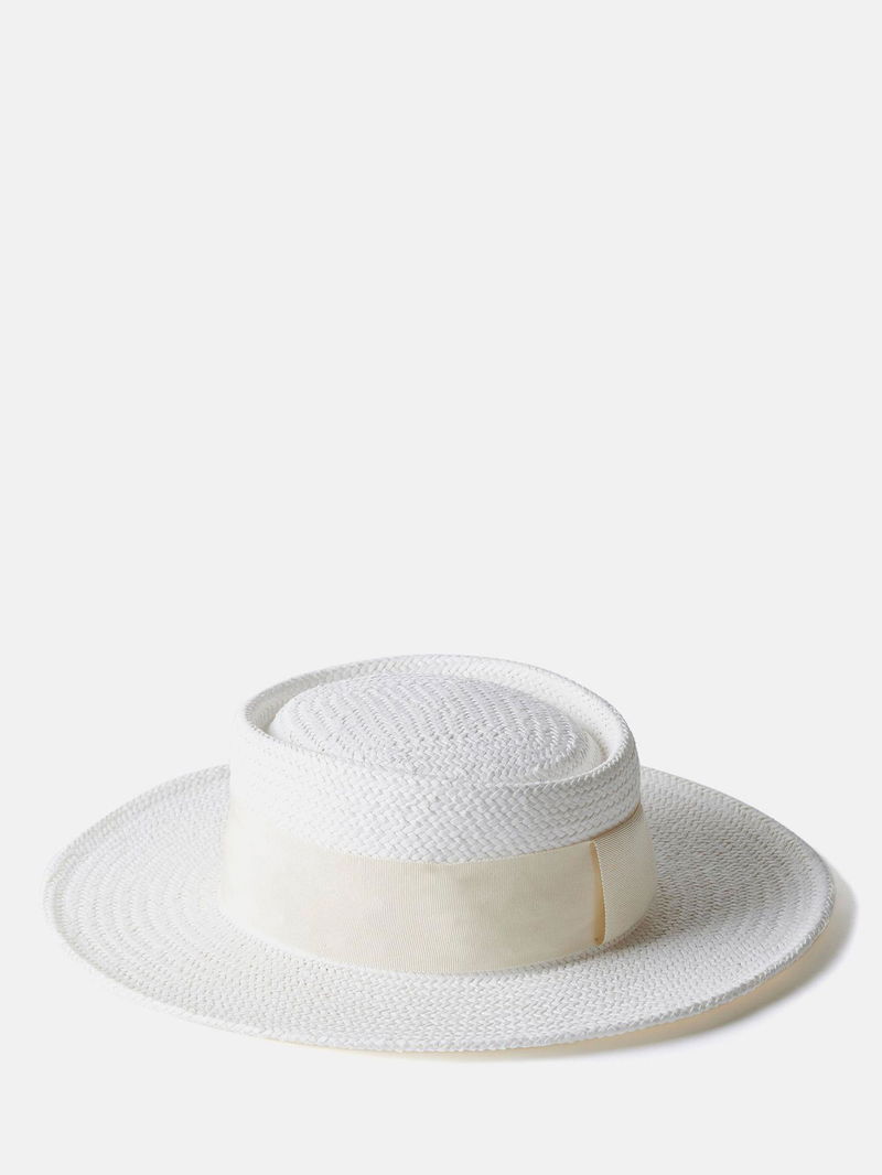 MINT VELVET Straw Boater Hat | endource display picture 3